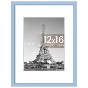upsimples 12x16 Picture Frame, Wall Decor Poster Frames, Blue 1 Pack