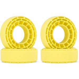 INJORA 4pcs Silicone Rubber Inserts for 56-58mm*22-24mm 1.0" Tires(1056)(Yellow)
