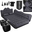 Umbrauto Car Air Mattress Backseat| Inflatable Truck Back Seat Camping Airbed for SUV Rear Seat, Blow Up Sleeping Travel Bed for Van Trunk with Pump & Pillows (Black)