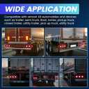 LED Trailer Light Kit - Round 16LED Tail Lights With Rubber Ring, Stop Brake Running Reverse Lamps for Trucks (4pcs, Red and White)