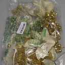 Gold Christmas Tree Picks with Poinsettias and Glitter Holly Berries