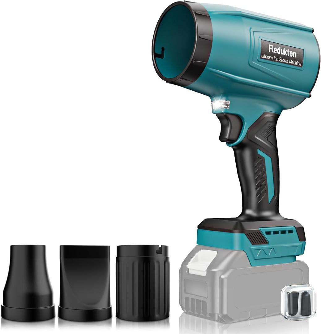 Cordless Leaf Blower Compatible with Makita 18V Battery (Tool Only), 800,000 RPM Brushless Turbo Jet Blower up to 60m/s Airflow, Lightweight 1.5 lbs Handheld Dust Cleaner for Patio, Lawn & Garage