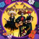 Tudomro 4 Pcs 39.37 ft Mexican Party Banner Fiesta Paper Garland Cinco De Mayo Decoration Triangle Pennant Flag Banner for Mexican Baby Shower Fiesta Birthday Party Decoration