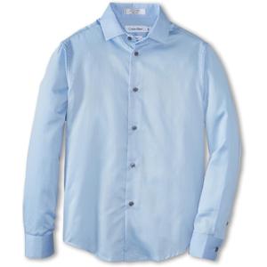 Calvin Klein Kids Sateen Shirt (Big Kids) (14, Light Blue)