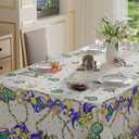 XCHI Beads Masks Iris Fleur De Lis Mardi Gras Tablecloth Square Carnival Table Cloth Washable Table Covers for Indoor Dining Home Party Decorations 60x60 Inch