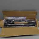 Black Wrap Around Curtain Rods 2Pack:Blackout Adjustable Window Curtain Rod,Room Darkening Heavy Duty Curved French Metal Single Drapery Rods for Bedroom Kitchen Easy Install,Matte Black 28-48"