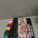 Zenacolor 20 Fabric Markers with Dual Tips - Vibrant Colors Fabric Markers Permanent for Clothes - Fine and Chisel Point Fabric Paint