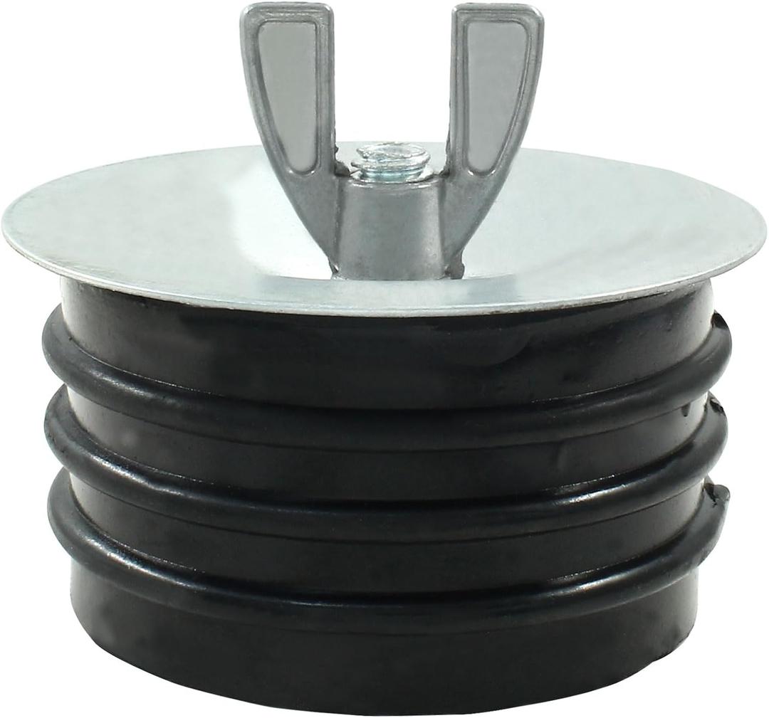 3 Inch Sewer Cleanout Cap, Durable Mechanical Test Plug Metal Sewer Drain Cover, Sewage Pipe Cap with Wing Nut for Pipes, Sinks, Pools