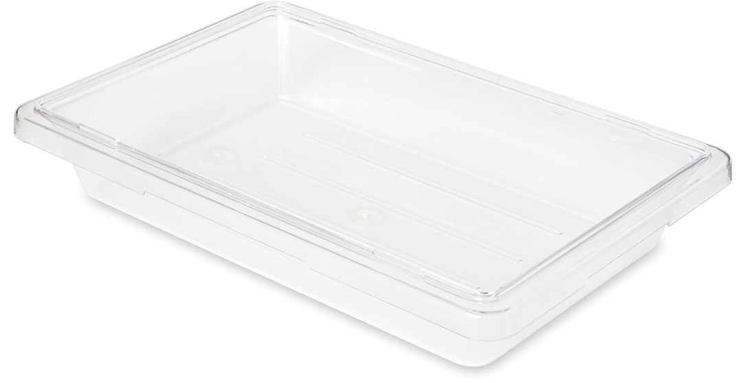 Rubbermaid Commercial Products Polycarbonate Food Storage Box/Tote, 2 Gallon, Clear, for Restaurant/Kitchen/Cafeteria