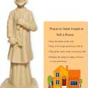 St Joseph Saint Joseph Statue for Selling House Kit Figurine Resin Protecting Home with Instruction Prayer Complete Set Solid 4.7" Beige