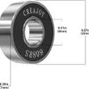 2 x RipStik Casterboard Replacement Wheels, 76mm with Bearing, Set of 2 (Silver)