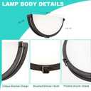 13 inch Dimmable LED Wall Sconce, Half Moon Wall Light Fixture, 3000K/4000K/5000K Color Temperature Adjustable, Modern Bathroom Vanity Light FixturesSuper Bright (Oil Rubbed Bronze) 2 Pack