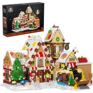 2025 Christmas Gingerbread House Factory Building Set, 1840 PCS 48in Christmas Holiday Village Building Block Toy with Rotating Xmas Tree Conveyor Belt for Home Decor, Gift for Adults Boys Girls 12+ 2025 Christmas Gingerbread House Factory Building Set, 1840 PCS 48in Christmas Holiday Village Building Block Toy with Rotating Xmas Tree Conveyor Belt for Home Decor, Gift for Adults Boys Girls 12+