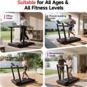 RHYTHM FUN Treadmill with Incline, Walking Pad with Handle Bar,300lbs Walking Pad with APP, Portable Folding Walking Treadmills for Home/Office with Low Noise