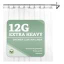 Barossa Design Extra Heavy Duty Shower Curtain Liner Thick - Soft Plastic Shower Liner Waterproof with Grommets & 3 Magnets, Clear, 72"x72"
