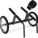 Kayak Beach Cart, SUP Cart,Width Adjustable Universal Canoe Dolly Heavy Duty Kayak Trolley with 16" Wheels, Sturdy 300 LBS Weight Capacity, B-Wide