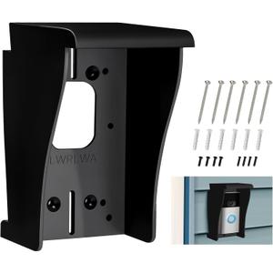 Vinyl Siding Doorbell Mount Bracket for Ring Video Doorbell Plus/ Pro/ 1/ 2/ 3/ 4/ (2020 Release)/ Wired/ Blink, Camera Doorbell Angle Mounting Wedge Kit (Fits Vinyl Siding of 4" and Above)