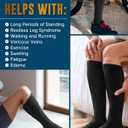 Doctor's Select 3 Pairs Copper Toeless Compression Socks Women & Men - 20-30 mmHg Open Toe Compression Socks Knee High Women