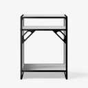 LANDEN Washed Oak Wood Metal Frame Stand, Three-Shelf for Fish Tanks up to 30 Gal, CLX60-60X45X80cm (23.6x17.7x31.49 in), for Fish Tanks and Reptile Terrariums, Home & Office Use