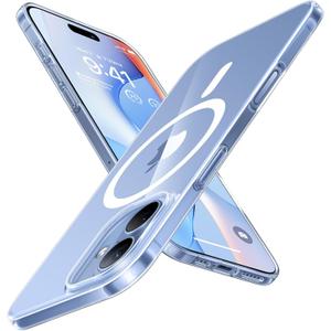 TORRAS Magnetic Slim Fit for iPhone 17 Case, Ultra-Thin Compatible with MagSafe, Stronger Magnetic + Thinner, Lightweight Matte Anti-Scratch Hard PC Cover Phone Case for iPhone 17, Clear