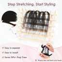 DAIXI Braiding Hair Pre Stretched Afro Kinkys Bulk Human Hair for Box Braids and Twists Easily Seperated Natural Soft Yaki Straight Texture Crochet Hair Extensions (1B 50g, 22 Inch)
