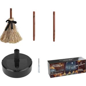 Magics Halloween Floating Broom, Halloween Dancing Witch Broomstick Motion Activated Dancing LED Lights Spookys Sound, Animated Moving Witch Broom Effect Indoor Outdoor Haunteds Party