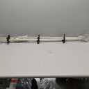 EXCLUSIVE HOME Napoleon Double Curtain Rod and Finial Set, Matte Silver, 36"-72"