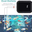 hygger 10W Powerful Aquarium Air Pump with Dual Outlets, Adjustable Flow Quiet Fish Tank Air Pump Oxygen Aerator Bubbler for 55-600 Gallon Tank