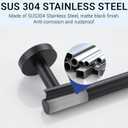 Miyili Matte Black 36" Towel Bar SUS 304 Stainless Steel Towel Holder for Bathroom or Kitchen Wall Mount, A01B90A