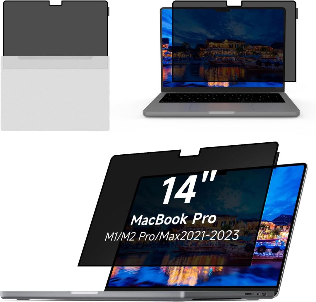 Yamaya Laptop Privacy Screen MacBook Pro 14 inch 2021~2023 (M1 Pro/M1 Max/M2 Pro / M2 Max A2779/A2442),Removable Computer Screen Privacy Shield for Mac 14Inch