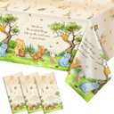 3Pcs Classic Bear Baby Shower Plastic Table Cloths Disposable Vintage Pooh Bear Rectangle Waterproof Table Cover for Boys Girls Birthday Gender Reveal Party Supplies 54 X 108