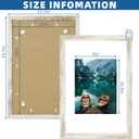 12x18 Frame Set of 2, Distressed White Wood Style for 8.5x11 Mat, 12x18 in