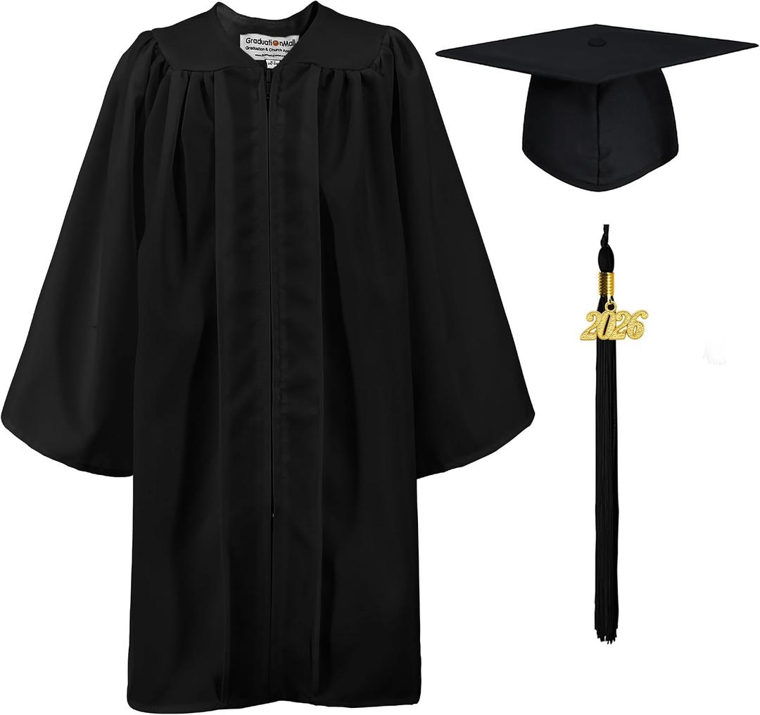 GraduationMall Matte Kindergarten Graduation Gown Cap Set with 2026 Tassel 27 S