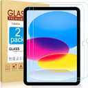 Screen Protector for iPad A16 2025 11th/10th Generation 2022 (11-inch/10.9), HD Clear Tempered Glass Film Guard -2 Pack [Face ID & Apple Pencil Compatible] Ultra Sensitive Case Friendly