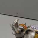 Wealth Lucky Elephant Figurine with Trunk Up Elephant Statue Collectible Figurines Perfect for Home Decor Gift (Golden&red)