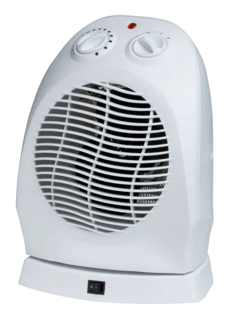 ProFusion Heat Oscillating Heater Fan - White Perspective
