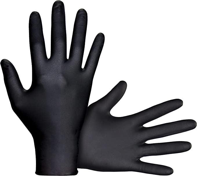 SAS Safety Raven Examination Gloves, 66518, Large, 7mil Powder-Free Disposable Nitrile Examination Gloves, 10 Boxes of 100 (1000 Gloves)