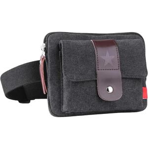 Canvas Belt Bag for Men, Tobacco Pipe Waist Purse, Smoking Accessory Waist Bag for Hiking Camping Riding Fishing