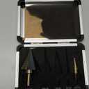 Step Drill Bits, 5PCS HSS Titanium Step Drill Bit Set, 50 Sizes High Speed Steel Step Bits for Metal with Aluminum Case
