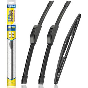 5 PLUS Windshield Wiper Blades Replacement for 2017-2007 Jeep Wrangler Windshield Wipers (Pack of 3), Automotive Replacement Windshield Wiper Blades For My Car Water Repellent-15"/15"/12"