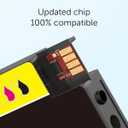 952XL Latest Upgrade Compatible Ink Cartridges Combo Pack Replacement for HP 952 XL Ink Cartridges for Officejet Pro 7740 8210 8710 8720 8740 8715 7720 8725 8730, Black, Cyan, Yellow, Magenta, 4 Packs