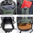 Bseash 50L Hiking Backpack, Water Resistant Lightweight Outdoor Sport Daypack Travel Bag for Camping Climbing Skiing Cycling (Army Green - With Shoe Compartment)