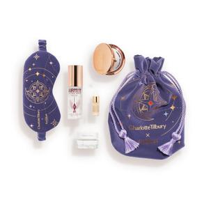 Charlotte Tilbury x Genshin Impact Starfell Treasure - Travel Size Skincare Kit - Magic Water Cream, Crystal Elixir, Setting Spray, Compact Mirror & Genshin Accessories - Pouch Included (6 Count)