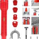 Tap Spanner Tool, 14-in-1 Multi-Functional Faucet Wrench, Comfortable Grip, Anti-Slip, for Sink, Bathroom & Kitchen Plumbing, Faucet Installation, Plumbing Repair Kita