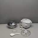 Aroma Housewares Aroma 6-cup (cooked) 1.5 Qt. One Touch Rice Cooker, White (ARC-363NG), 6 cup cooked/ 3 cup uncook/ 1.5 Qt.