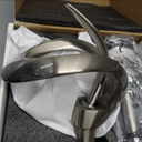 Elegant Bathroom Sink Faucet Single Hole,AUU Waterfall Brushed Nickel Vessel Sink Faucet Solid Brass,Single Handle Basin Tap with Pop Up Drian Supply Line (Brushed Nickel, Tall)