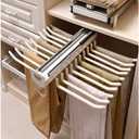 Pull Out Pants Rack Pants Hanger Bar 22 Arms Steel Pull Out Trousers Rack Clothes Organizers for Space Saving and Storage 18(L) x 23.4(W) x 5.7(H) inch