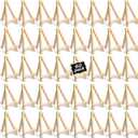 60 Pack 5 Inch Mini Easel Wood Display Artist Small Wooden Easel Stand Art Craft Painting Triangle Stand Canvas Holder for Card Artist Photos Tabletop Phone Wedding