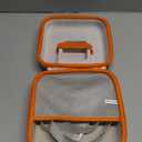 Storage Case Compatible with Yoto Mini Kids Audio Music Player & Yoto Headphones Children Speaker Plays Audiobook Cards Radio (Off White + Orange Case)