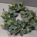 HomeKaren Eucalyptus Wreaths for Front Door 22", Handmade Green Leaves Wreath for Summer, Spring and All Seasons, Greenery Floral Wreath for Wall and Outside